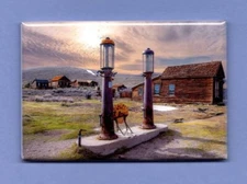 VINTAGE GASOLINE PUMP *2X3 FRIDGE MAGNET* STATION SIGN PETROLEUM OIL CAR SHELL