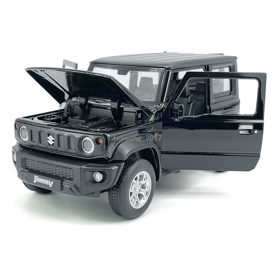 Suzuki Jimny 1: 24 压铸模型汽车玩具车门开灯声音黑色 — 第 4/4 张图片