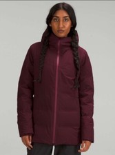 Lululemon Sleet Street Jacket Cassis Burgundy Uk Size 16 Us Size 12 Rrp £348 Nwt