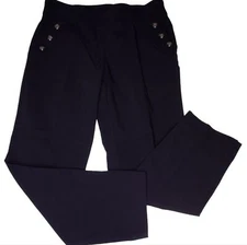 Counterparts Black Sailor stretchy knit cropped ankle pants Size M women's..... 