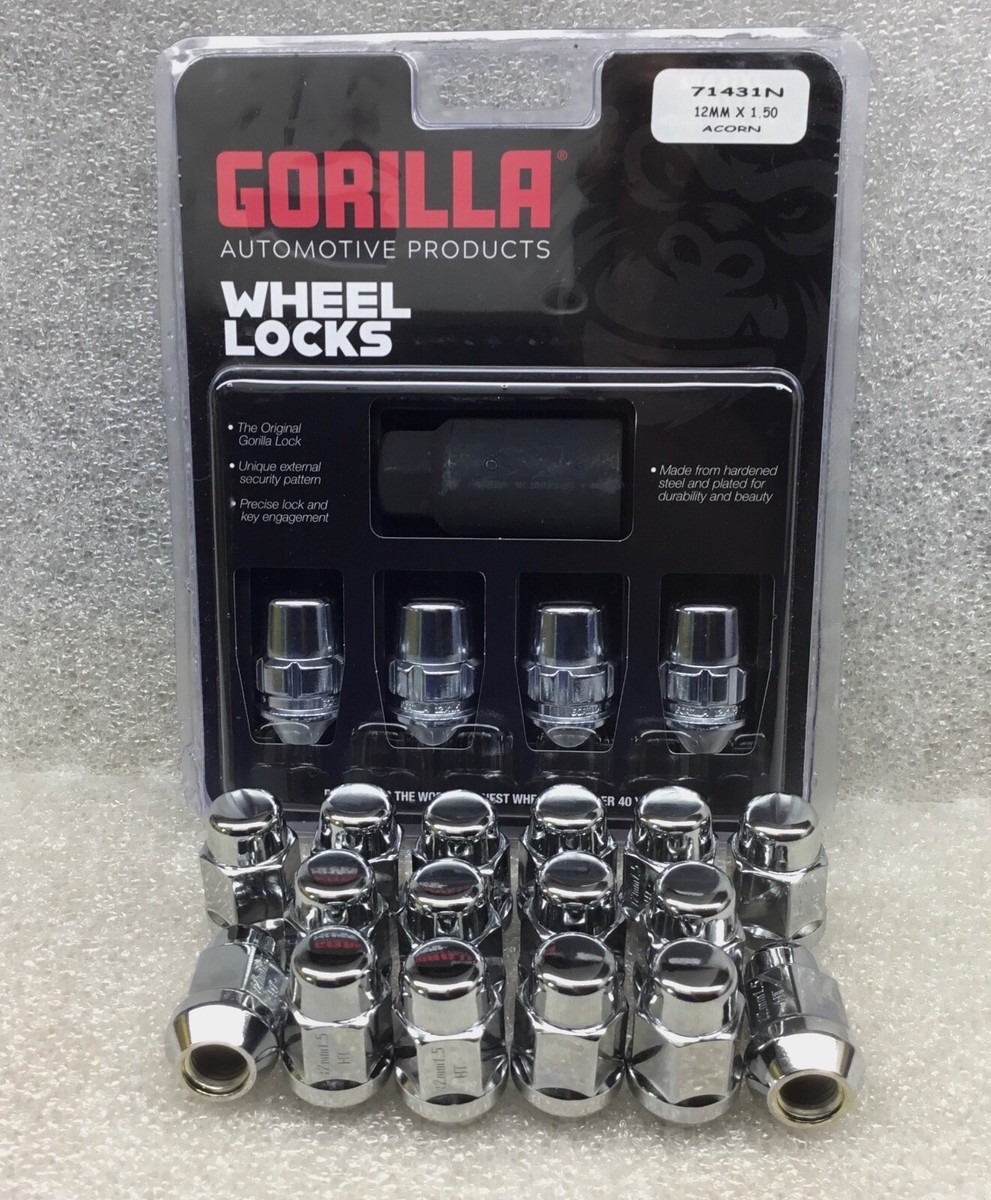 Chevrolet Corvette C4 C5 C6 C7 Chrome Gorilla Lug Nuts with Locks