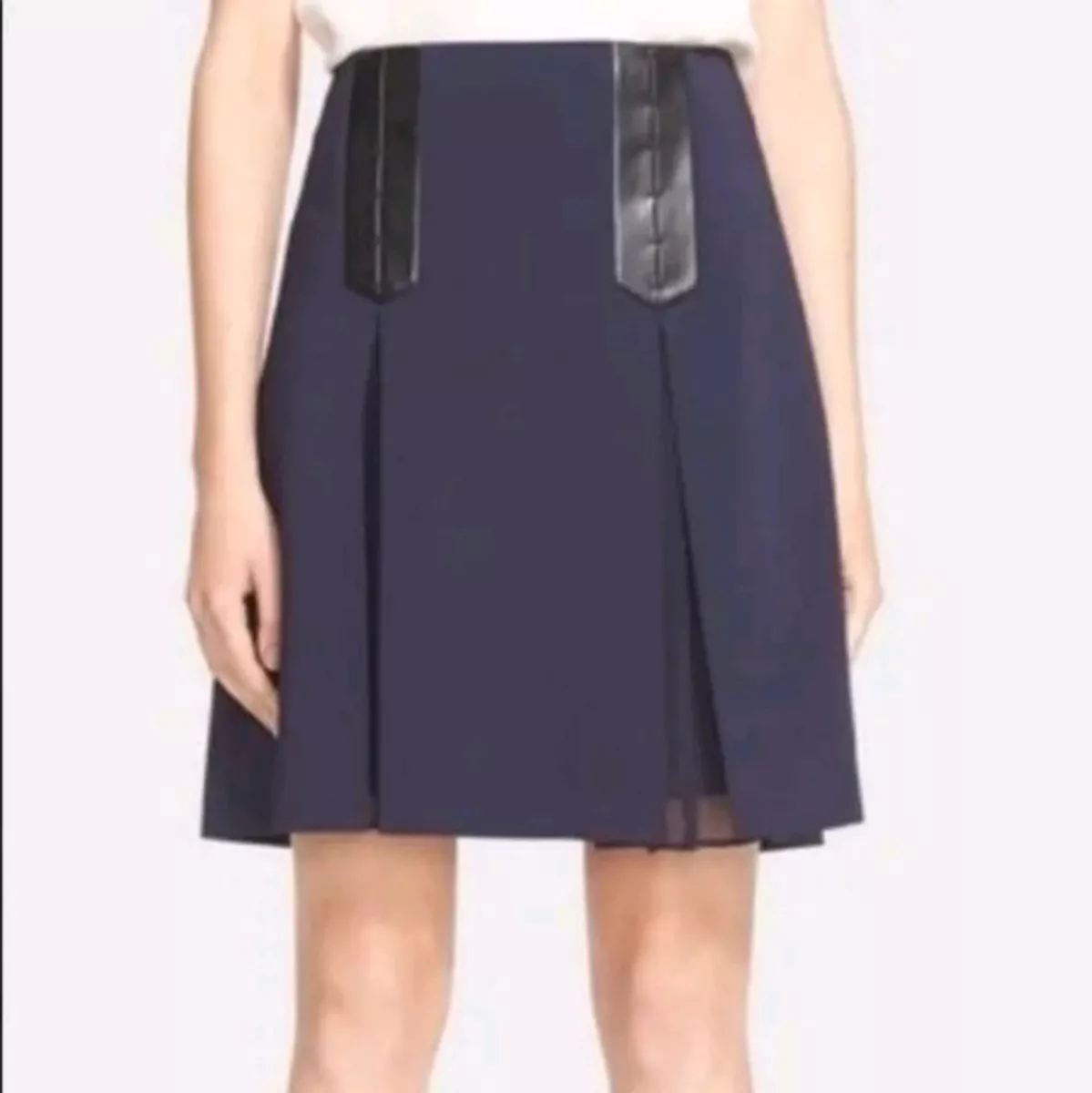 Rebecca taylor deals faux leather skirt