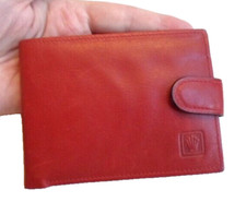 Vintage Rolex Red Leather Bi-fold Wallet Card Holder 60.02.03