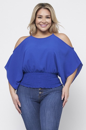 Womens Plus Size Royal Blue Cold 