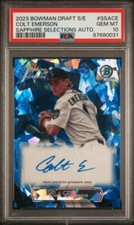 2023 Bowman Chrome Sapphire Colt Emerson Selections Auto Color Match PSA 10 💎