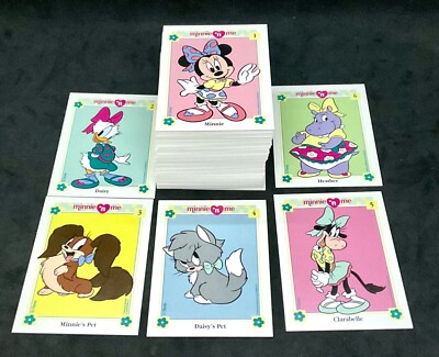 1991 Minnie 'N Me Complete Set 1-160 Disney Trading Cards By Impel