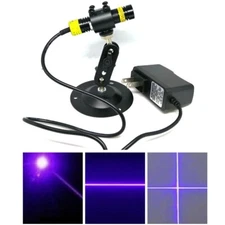 Focussbale 405nm 200mw Violet Blue Laser Module Dot /Line /Cross +Holder+Adapter