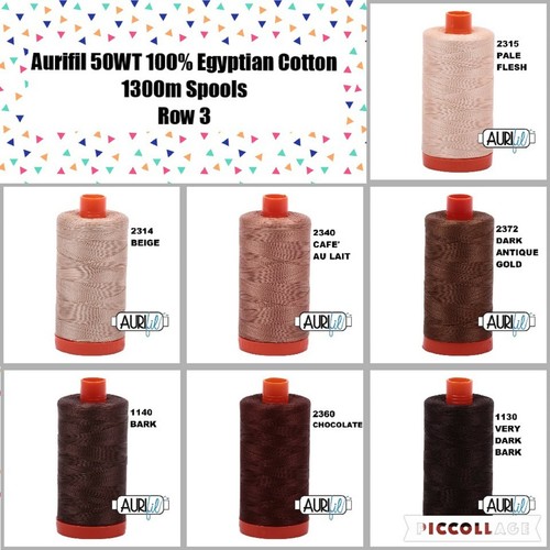 Aurifil 50wt, 2123 Butter, 100% Egyptian Cotton Thread.1300M Spool From £10 - Picture 6 of 11