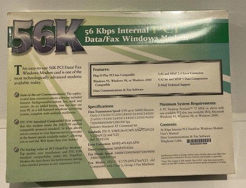 V90 56 Kbps Internal PCI Data/Fax Modem For Windows Only - See Pics For Details - Picture 2 of 2
