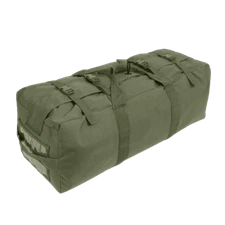 GI Transport Duffel Bag, Heavy Nylon, Used, OD, Made in USA, Grade A, B, & C