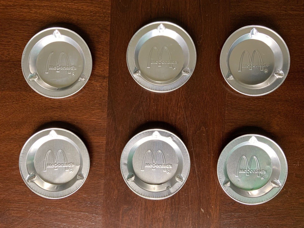 McDonald's Restaurant Vintage Aluminum Disposable Ashtray Lot Of 6