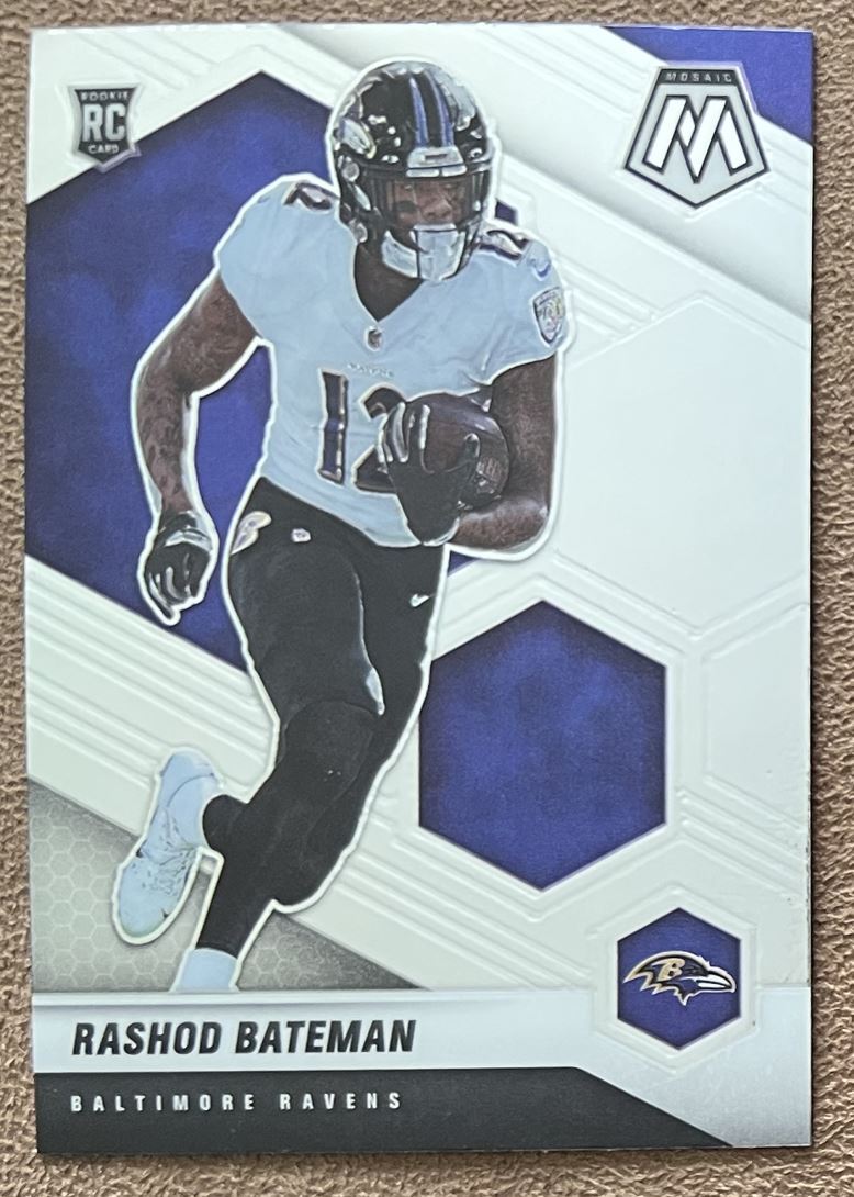 Rashod Bateman 2021 Panini Mosaic Rookie #310 Baltimore Ravens Football Card RC