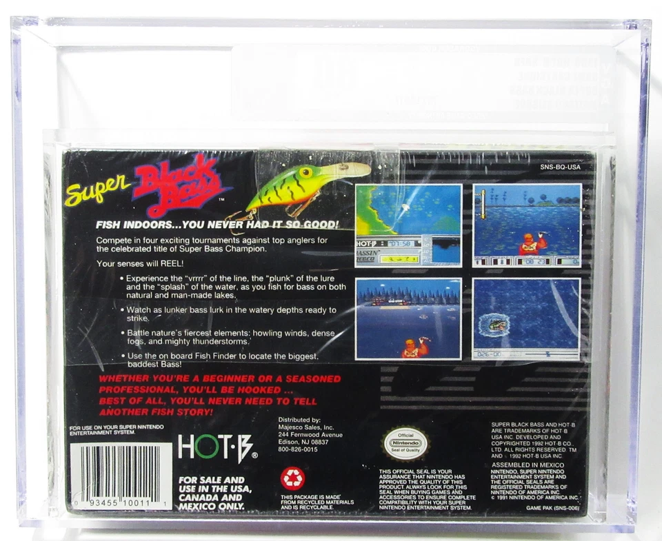 Super Black Bass VGA Graded Sealed Super Nintendo SNES Like WATA CGC PSA - Image 2 of 4