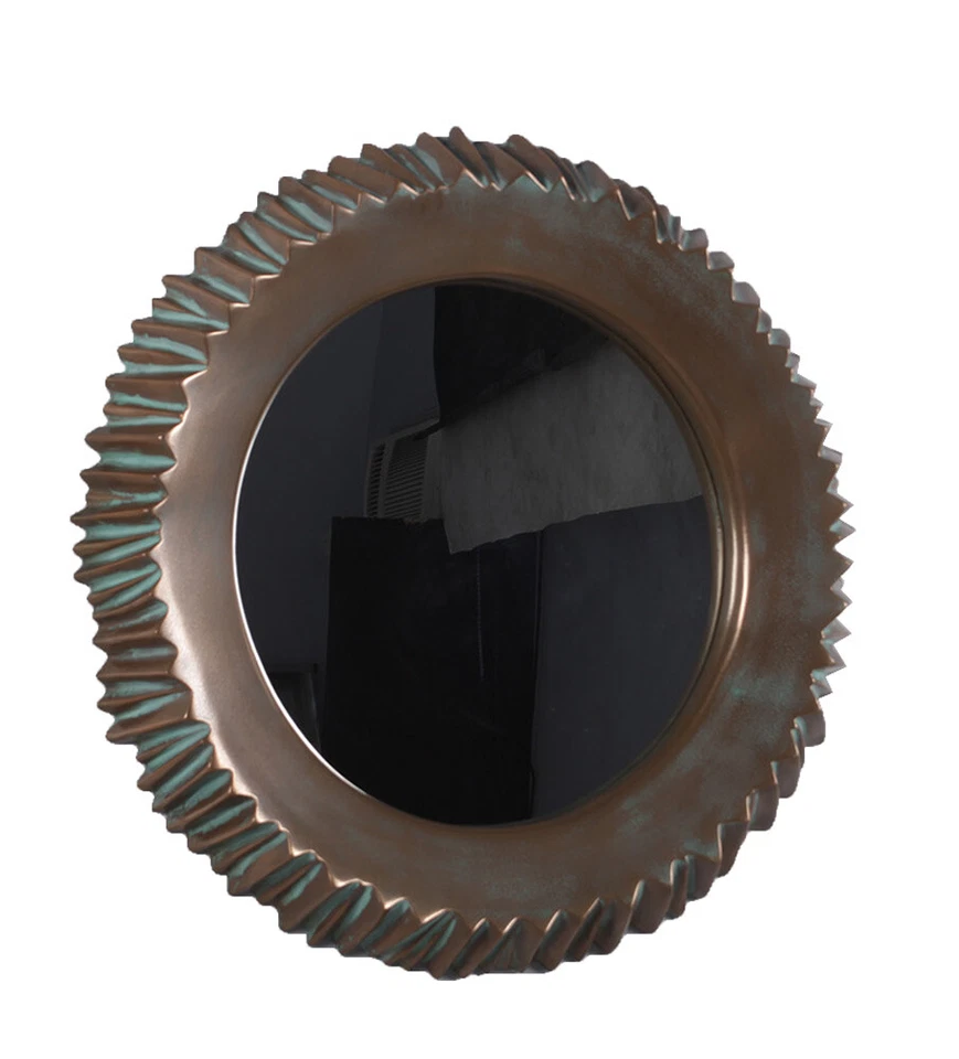 Espejo grande Soleil Sunburst diseño Starburst montaje en pared acabado bronce hogar 26"D Foto 2 de 3