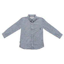 Fourstar Button Up Longsleeve Gulf Blue - Youth Kids Medium