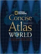 Concise World Atlas Second Edition National Geographic - Hardcover - GOOD