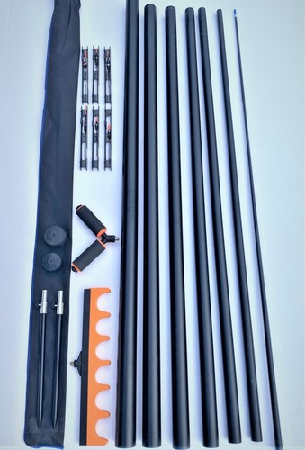 11m CARBON COMPLETE FISHING POLE KIT ALL TACKLE 14 ELASTIC - Picture 2 of 3