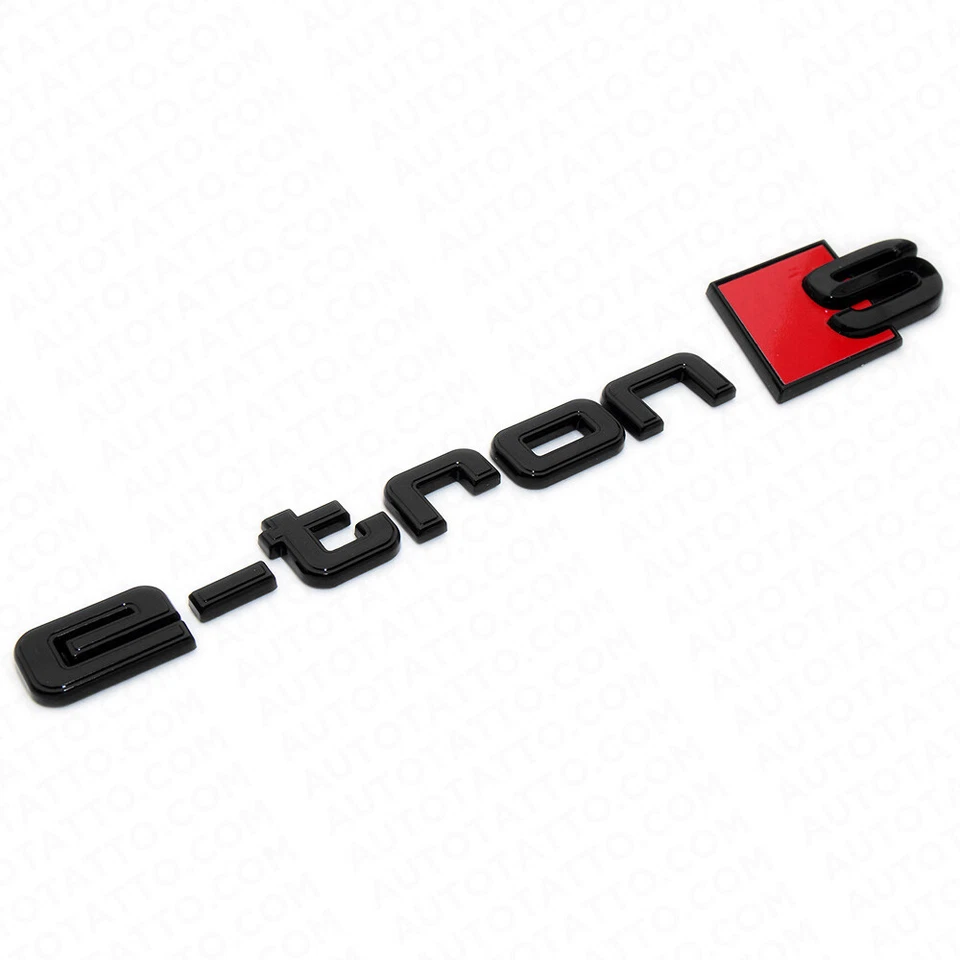 Audi e-tron S Gloss Black Letter Liftgate Nameplate Trunk Emblem Badge Sport — 第 2/4 张图片