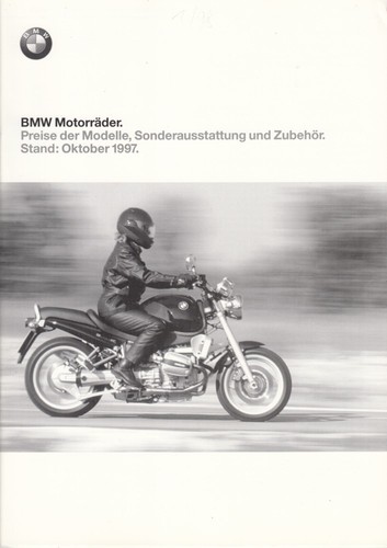P + BMW, Motorräder Modelljahr 1997, Preise Sonderausstattung Zubehör + 28 S.
