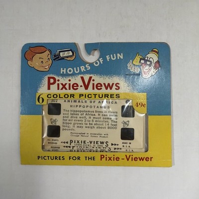 NOS Pixie-Views 3D 6 Color Pictures Unopened Sealed Animals Of Africa 