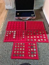 Uk Old Coins And Case Mainly Pre 1971 1p And 1/2 Pennies.