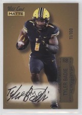 2022 Wild Card MATTE Auto Gold - Silver Foil 11/100 Tyler Badie Auto 2b7