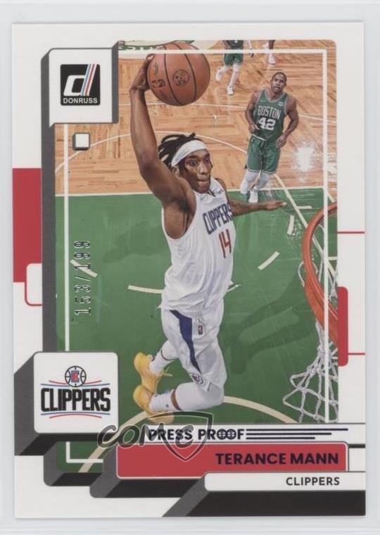 2022-23 Panini Donruss Purple Press Proof 153/199 Terance Mann #125 00gy
