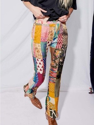Marques Almeida Slim Fit Patchwork Pajama Pants Trousers Sz 12