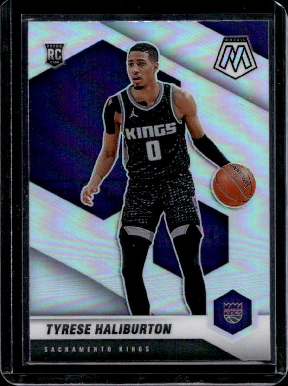 2020-21 Panini Mosaic Tyrese Haliburton RC Silver Rookie #204 Kings