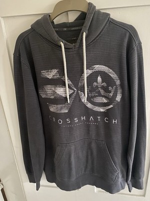 Crosshatch Herren Black Label XL Pullover Hoodie Logo Mitteltasche Kordelzug