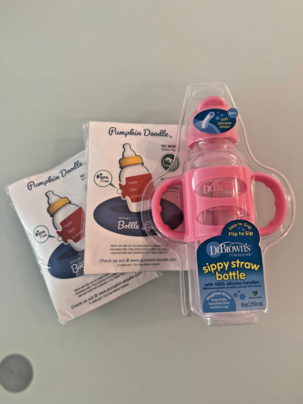 12 Baby Bottle Labels Daycare Reusable, Waterproof Silicone+