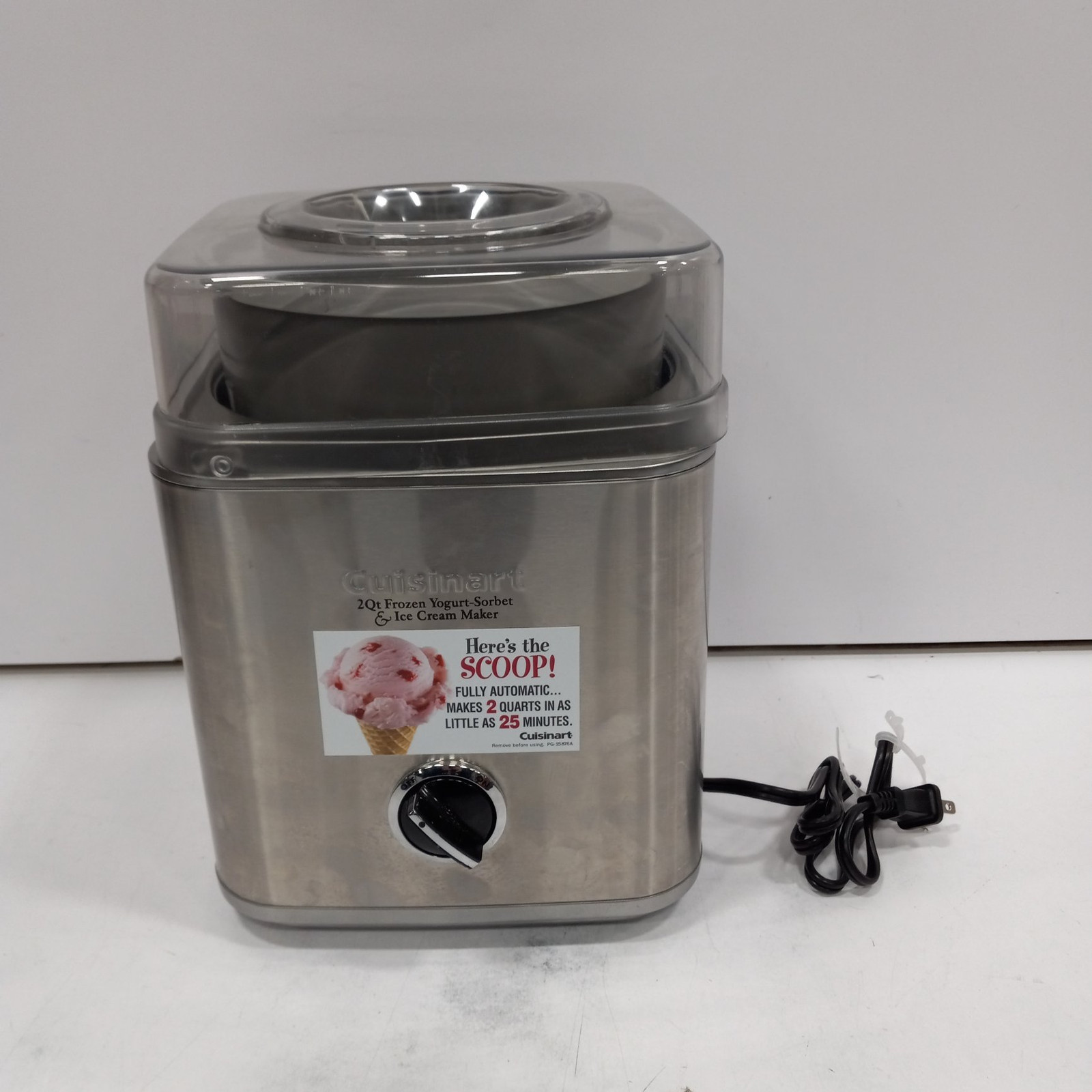 Cuisinart 2-Quart Frozen Yogurt Sorbet and Ice Cream Maker Machine