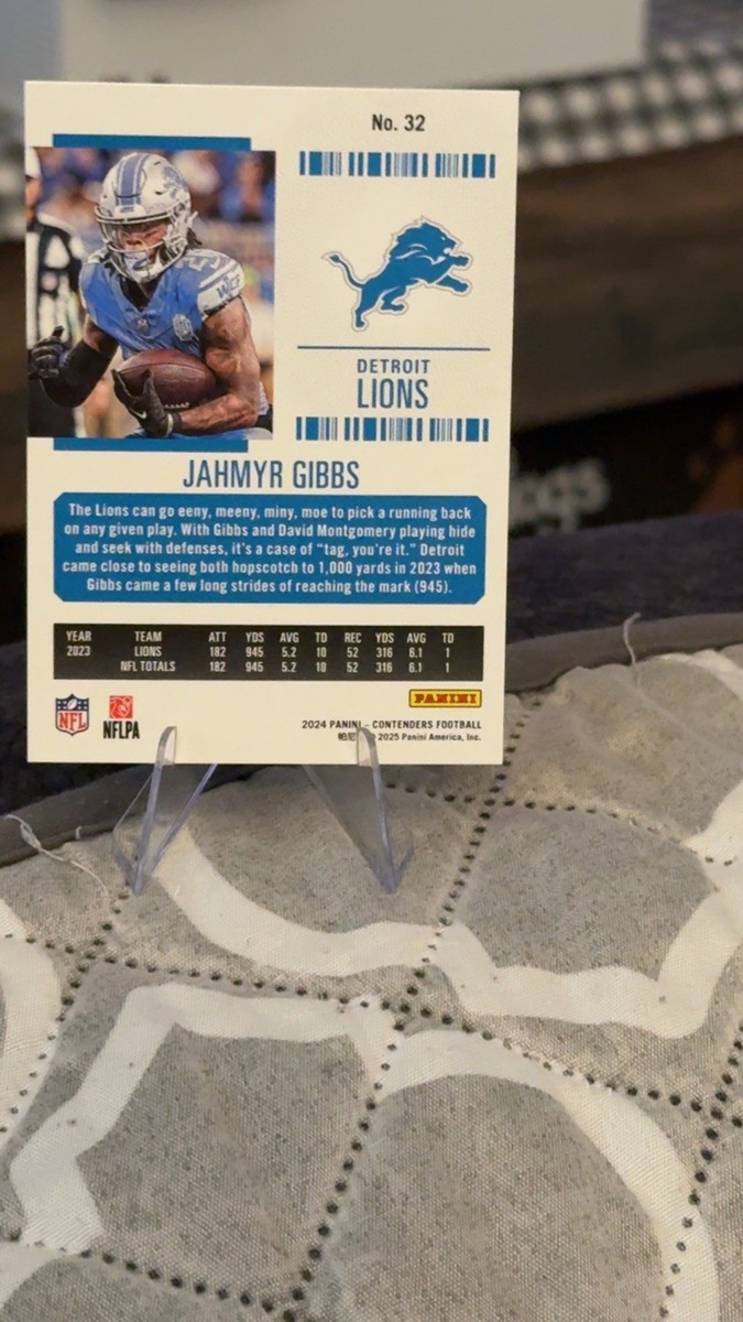 2024 Panini Contenders Season Ticket Jahmyr Gibbs #32 | eBay