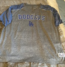 LOS ANGELES DODGERS Baseball Dynasty Gray MLB Active Men's 2XL Shirt FREE SHIP