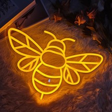 Bee Neon Sign, Nursery Neon Signs for Wall Decor, Bee LED Lights, Housewarmin...
