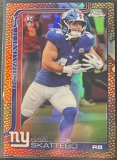 2025 Topps Chrome Football Cam Skattebo #99 Football Leather RC Giants