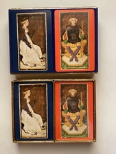 Vtg Congress 606 Dbl. Deck Italian Tarot Card Themed Playing Cards