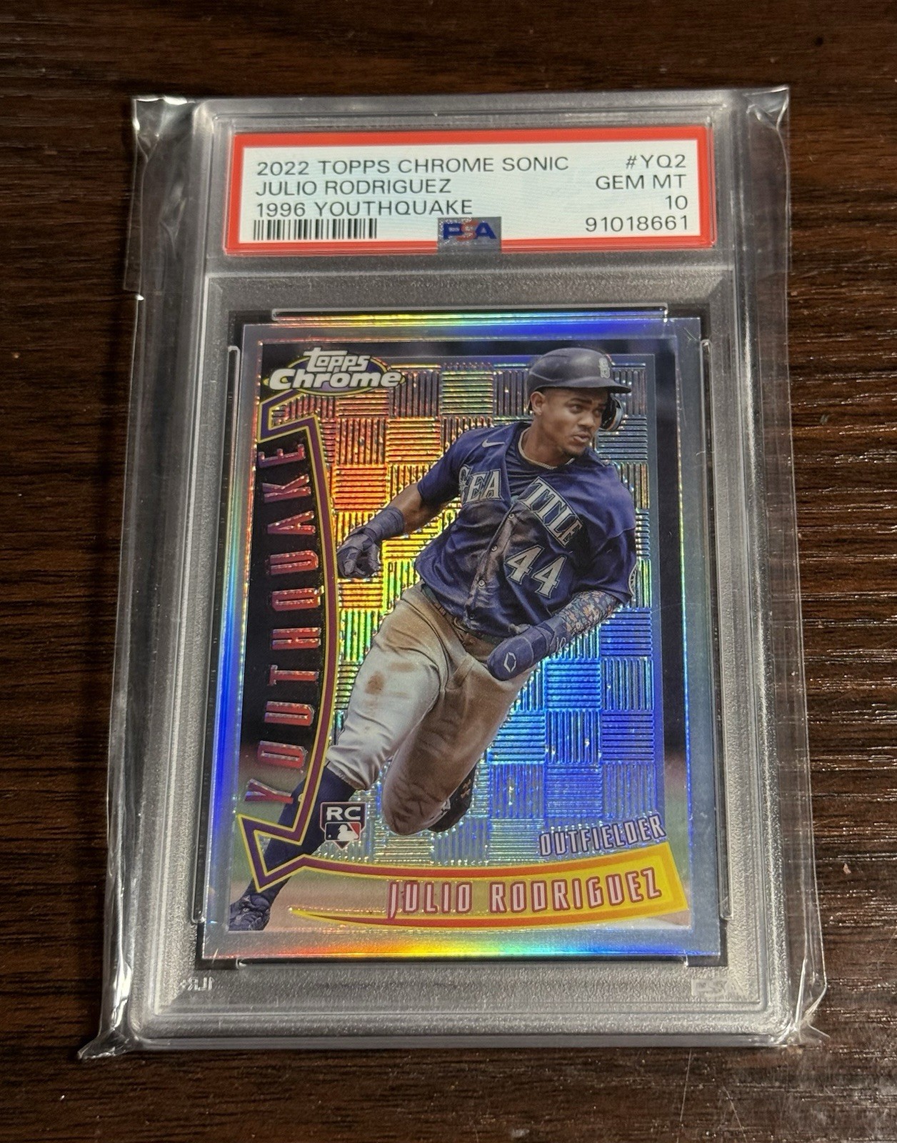 2022 Topps Chrome Sonic 1996 Youthquake Julio Rodriguez Rookie PSA 10!!🔥🔥