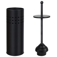 Black Toilet Plunger, Holder, Quick Dry, Multi Drain, Bathtubs, Bathroom Set