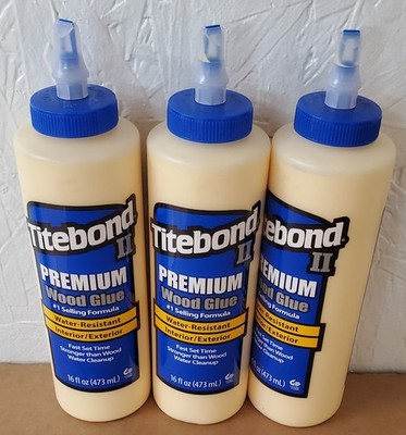 Titebond 16 Oz Premium II Water Resistant Interior/Exterior Wood Glue 3Pack -#2