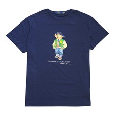 Polo Ralph Lauren Classic Fit Polo Bear Varsity Jersey T-Shirt Navy Short Sleeve