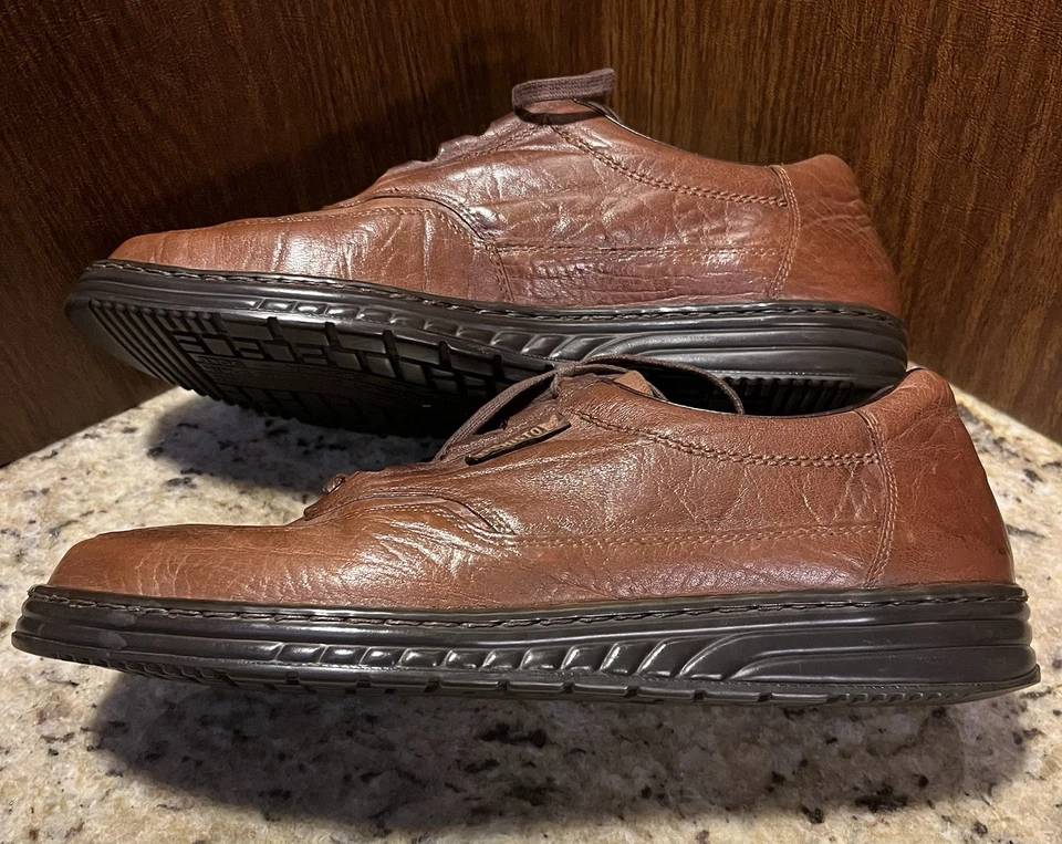 Zapatos con cordones Mephisto para hombre, talla 11 de EE. UU., cuero marrón, suela de goma Foto 3 de 4