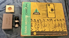 Sears Tower 8mm Movie Camera T92 in box w/ Telephoto Lens & Ednalite Chrome A