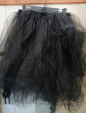 Balrea Adult Black Tulle Tutu Skirt One Size Halloween Costume Cosplay