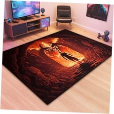 Devil Game Rug Teen Kids Carpet, Bad Evil Games Scene Decoration Mat, Washable