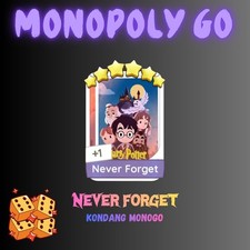 Never Forget - Monopoly Go 6 Star             Sticker  Fast Delivery  