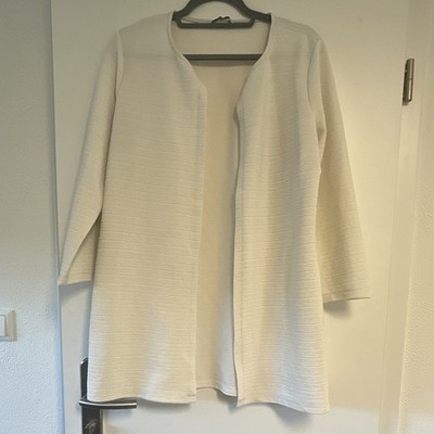Only Damen Strickjacke Cardigan Strick Beige Langarm ohne Muster Größe XL offen