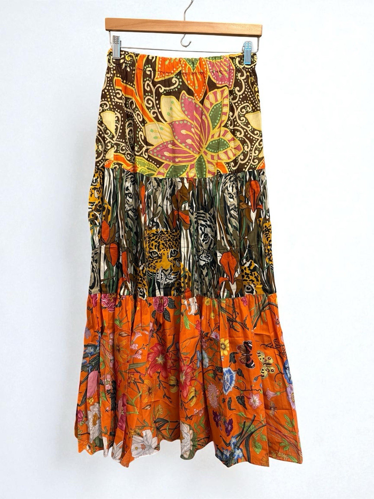Gucci Patchwork Design Printed Maxi Long Skirt Ti… - image 4