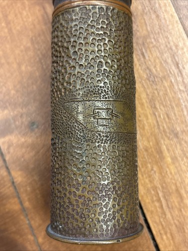 Original WW1 Trench Art Shell German Tank Engraving Artillery Shell WWI ...