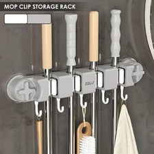 Upgrade Broom Holder Multifunctional Magic Mop Holder With Vacuum Suction Cup Wa